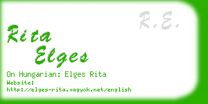rita elges business card